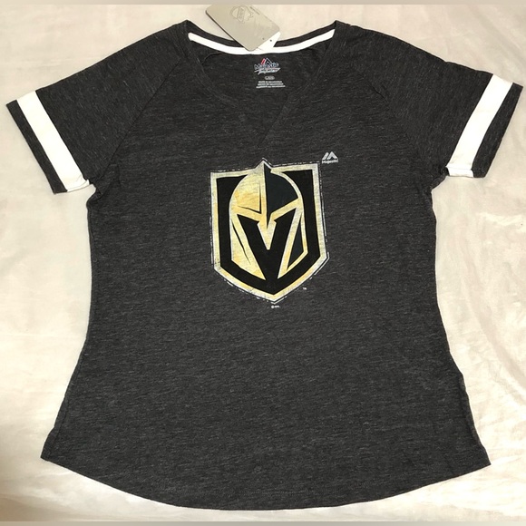 Majestic Tops - Majestic Charcoal Tee with Bold Emblem